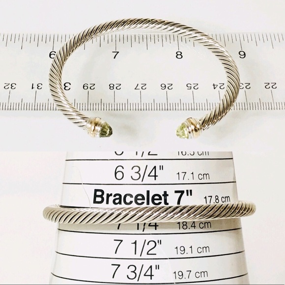 David Yurman Lemon Citrine Cable Cuff Bracelet - Picture 6 of 8